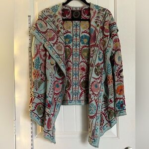 Johnny Was Multicolor Floral Women's Poncho